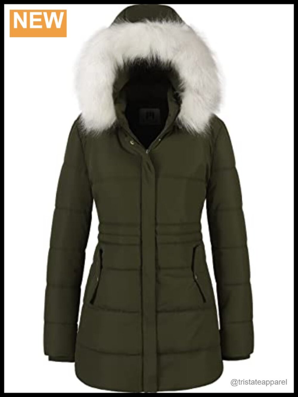 Women's Winter Puffer Parka Long Waterproof Faux Fur Hood Coat